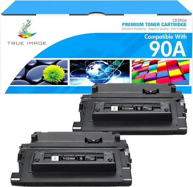 Main image of CE390A 90A Black Toner Cartridge 2 Pack Compatible Replacement for HP 90A CE390A 90X CE390X for HP Laserjet Enterprise 600 M601 M602 M603 M4555 MFP M602x M602n M603dn Printer Ink