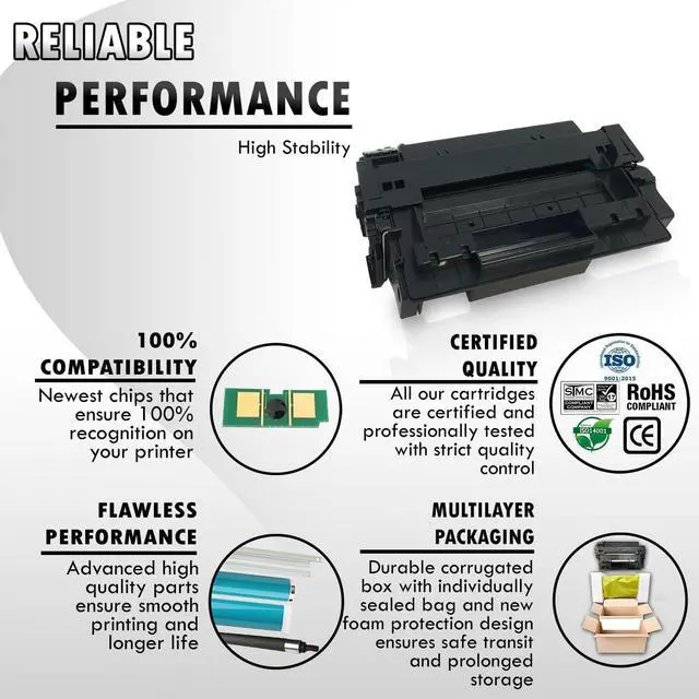Alt view image 2 of 7 - Inkfirst Compatible Toner Cartridge Replacement for HP Q7551A 51A LaserJet P3005 P3005D P3005DN P3005N P3005X M3027 MFP M3027X MFP M3035 MFP M3035XS MFP
