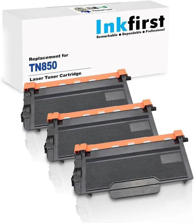 Main image of 3 High Yield Inkfirst® Toner Cartridges TN-850 TN850 Compatible Remanufactured for Brother TN-850 Black HL-L5000D HL-L5200DW HL-L5200DWT HL-L6200DWT HL-L5100DN HL-L6300DW HL-L6400DW HL-L6400DWT