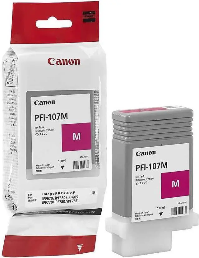 Alt view image 2 of 2 - Canon PFI-107 Standard Ink Cartridge 6707B001 (Magenta) in Retail Packaging (6707B001)