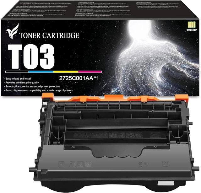 Main image of T03 Toner Cartridge Compatible for Kyocera 2725C001AA Black Toner Cartridge Work for Kyocera imageRunner 525iF 615iF 715iF 525iFZ 615iFZ 715iFZ 527iF 527iFZ 617iF 617iFZ Printers, with Chip, 1 Pack