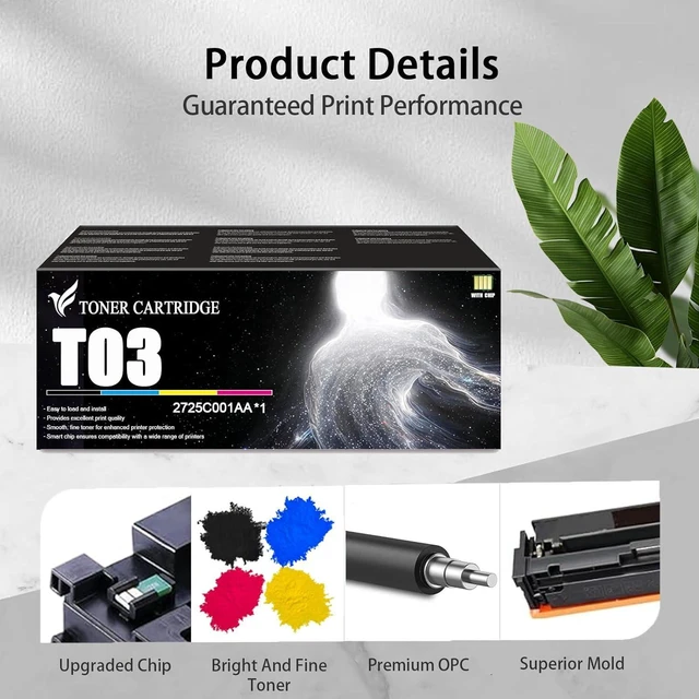 Alt view image 4 of 7 - T03 Toner Cartridge Compatible for Kyocera 2725C001AA Black Toner Cartridge Work for Kyocera imageRunner 525iF 615iF 715iF 525iFZ 615iFZ 715iFZ 527iF 527iFZ 617iF 617iFZ Printers, with Chip, 1 Pack