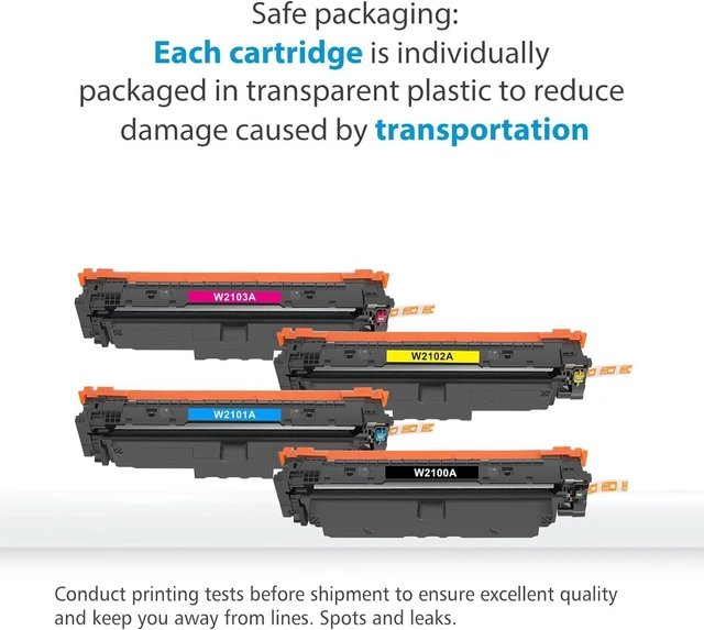 Alt view image 6 of 7 - 210A Toner Cartridge 4 Pack Color LaserJet Pro MFP 4301dw Compatible Replacement for HP 210A 210X W2100A Toner Set for Color Laser Jet Pro MFP 4301fdn 4301fdw 4201dn 4201dw 4301 4201 Printer Ink