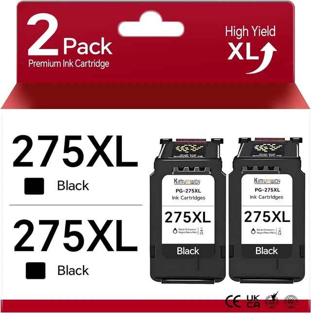Main image of 275XL Ink Cartridges Black Replacement for Canon 275 PG-275 Black Ink Cartridge Work with Pixma TS3720 TR4720 TR4700 TR4722 TS3500 TS3520 Printer (2 Black)