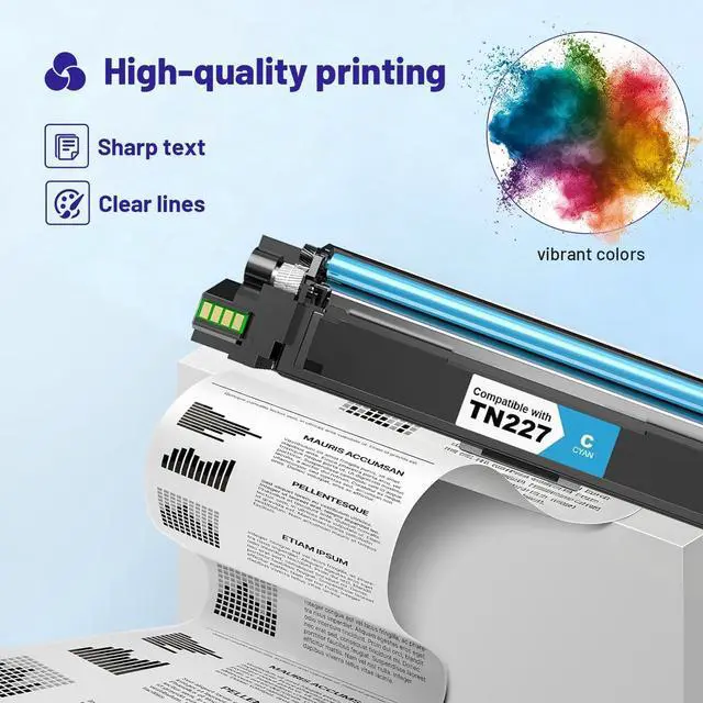 Alt view image 4 of 6 - (with Chip) Compatible TN227 Toner Cartridges for Brother TN-227 TN223 Toner Combo Pack Replacement for Brother MFC-L3770CDW HL-L3290CDW HL-L3270CDW MFC-L3710CW HL-L3210CW Toner, 4-Pack