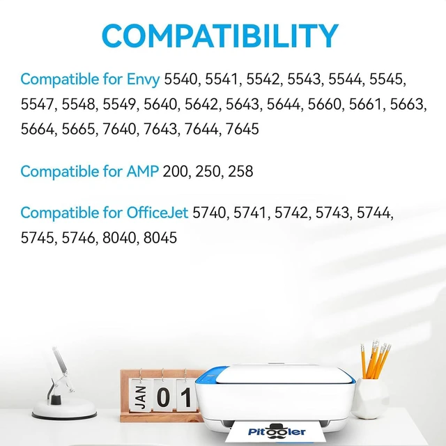 Alt view image 3 of 7 - High Yield 62XL Ink Cartridges Black Tri-Colour Compatible for HP 62 Ink Cartridge Works with HP Envy 5540 5640 5660 7644 OfficeJet 5740 5741 8040 Printer, 750 Pages Black, 450 Pages Color