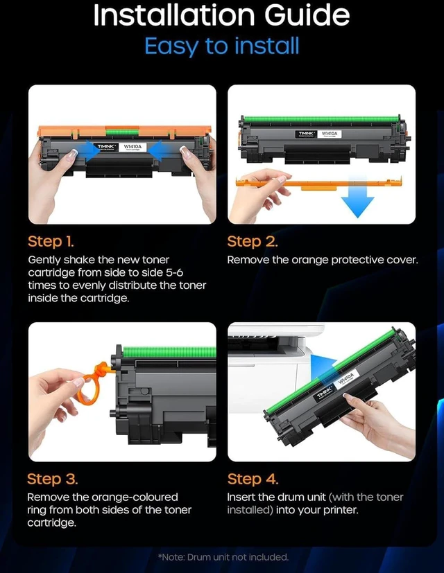 Alt view image 7 of 7 - 141A Toner Cartridge Compatible with HP 141A W1410A 141X W1410X Black Toner Cartridge with Chip, Work for LaserJet Pro M110w MFP M139w M140w Printers (2 Pack, Black)