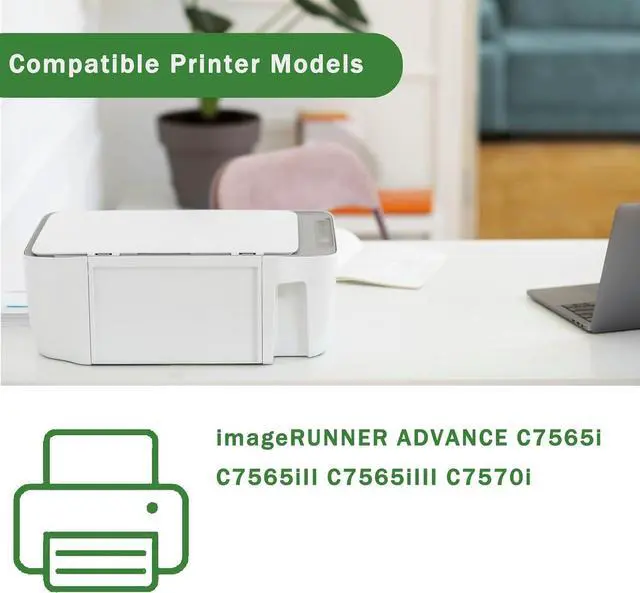 Alt view image 2 of 7 - Compatible for Canon GPR56 Toner Cartridges imageRUNNER Advance C7565i C7565iII C7565iIII C7570i Printers, High Yield 92000 Pages Bright Clear Colors (3 Pack Black)