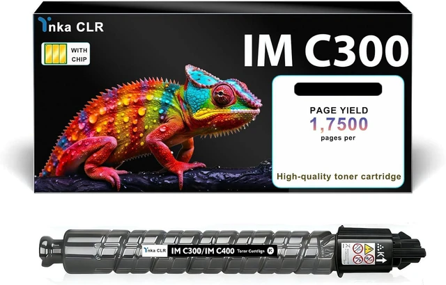 Main image of IM C300 IM C400 IMC300 IMC400 Cartridge for 842378 842379 842380 842381 Replacement for Ricoh Lanier Savin IM C300F C400F C400SF Printer Ink (1 Pack Black) (1, Black, XXL)