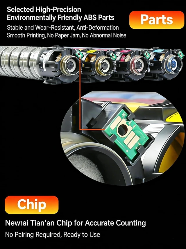 Alt view image 4 of 7 - IM C300 IM C400 IMC300 IMC400 Cartridge for 842378 842379 842380 842381 Replacement for Ricoh Lanier Savin IM C300F C400F C400SF Printer Ink (1 Pack Black) (1, Black, XXL)