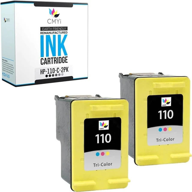 Main image of 110 Color Replacement Ink Cartridge for HP PhotoSmart A510, A512, A516, A520, A522, A522xi, A525, A526, A528, A530, A532, A536, A538, A610, A612, A616 Printer (2 Tricolor)