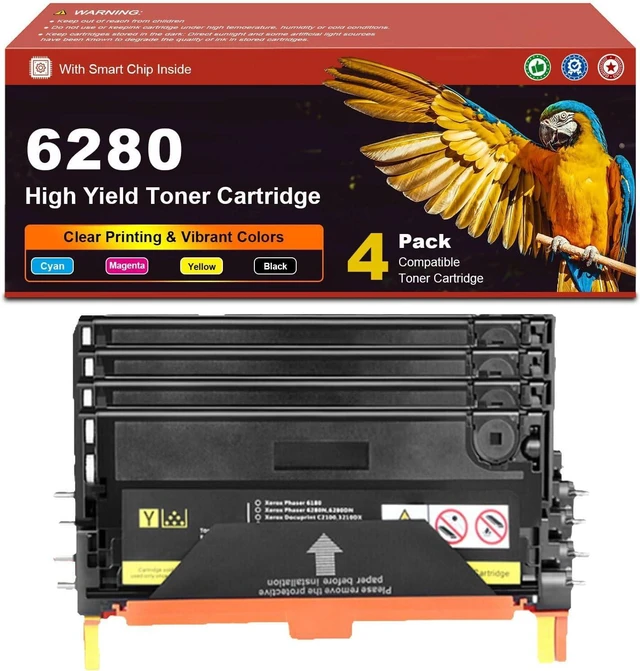 Main image of 106R01391 106R01388 106R01389 106R01390 Toner Cartridge Compatible for Xerox Phaser 6280 6280N 6280DN Printers, 3,000 Page Yield, High Speed Printing with Low Energy Consumption 4