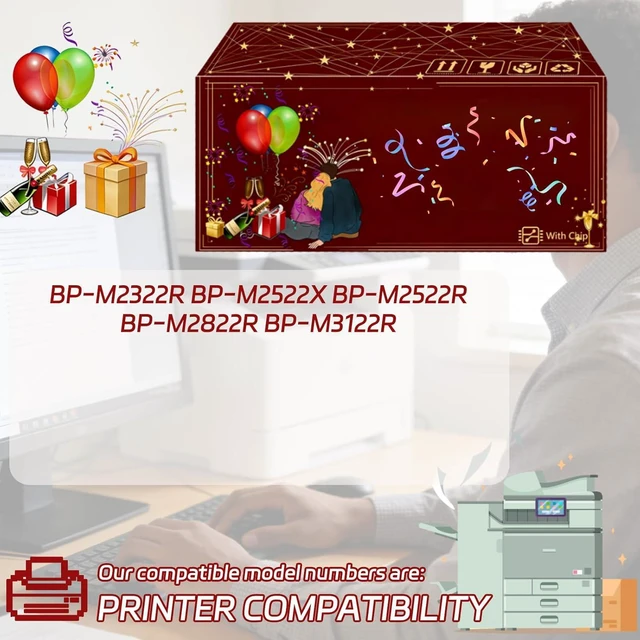 Alt view image 2 of 7 - BP-CT201 Toner Cartridge Compatible for Sharp BP-M2322R BP-M2522X BP-M2522R BP-M2822R BP-M3122R Printers, Accurate Imaging Rich Color, High Yield 16000 Pages (1 Pack Black)