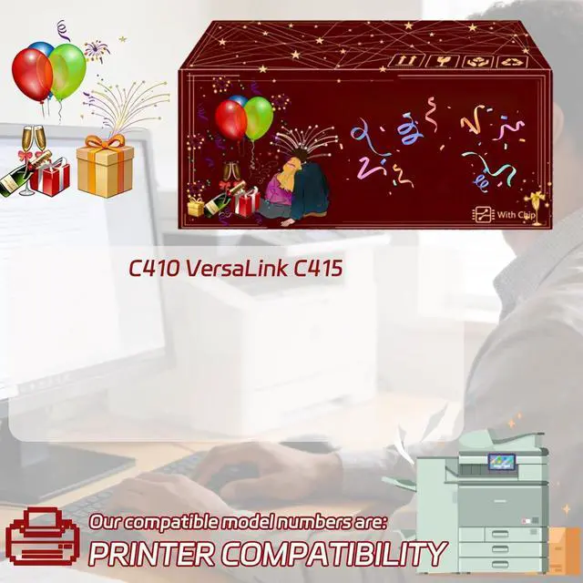 Alt view image 2 of 7 - 006R04677 Toner Cartridge Compatible for Xerox C410 VersaLink C415 Printers, Accurate Imaging Rich Color, High Yield 2400 Pages (1 Pack Yellow)