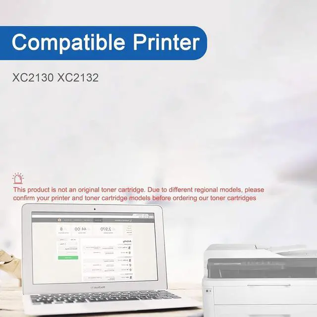Alt view image 2 of 7 - XC2130 Toner Cartridge Compatible for Lexmark XC2130 24B6011 24B6008 24B6009 24B6010 Toner Cartridges Work for Lexmark XC2130 XC2132 Printer 1 Yellow