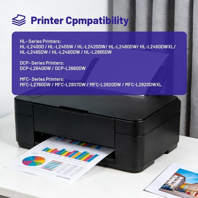 Alt view image 2 of 6 - (with Chip) TN830XL TN-830XL Toner Cartridges Compatible Replacement for Brotner TN830XL TN830 XL Black Toner for HL-L2460DW DCP-L2640DW HL-L2400D HL-L2405W MFC-L2820DW Toner Printer, 4-Pack