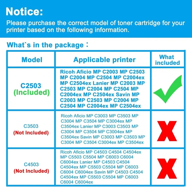 Alt view image 2 of 7 - LCL 841918 Black Toner Cartridge Compatible with Ricoh 841918 MP C2503 C2503H C2504 C2003 C2004 for Ricoh MP C2003 MP C2503 MP C2004 MP C2504 MP C2004ex MP C2504ex, Lanier MP C2003 MP C2503(1-Pack)