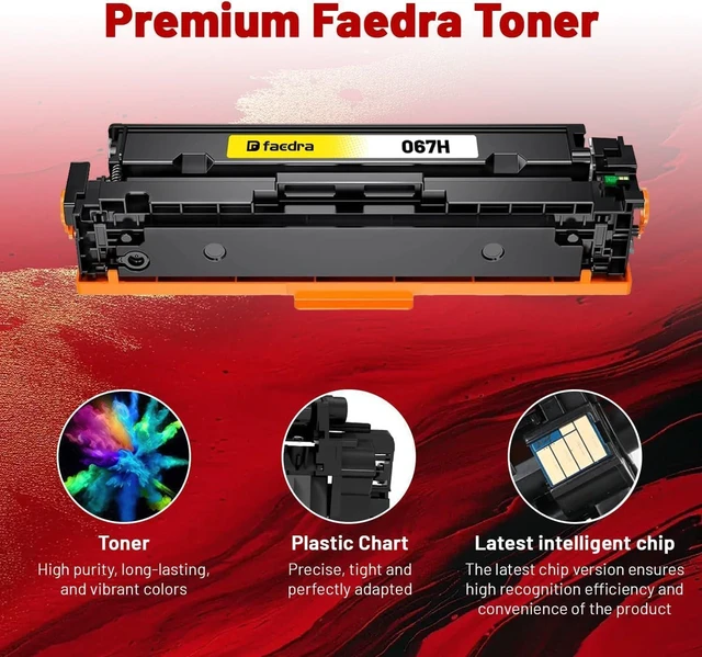 Alt view image 6 of 7 - 067H Toner Cartridges Set (with Chip) Replacement for Canon 067H 067 CRG-067 Toner Cartridges for Canon imageCLASS LBP632Cdw LBP633Cdw MF653Cdw MF654Cdw MF656Cdw Toner, 4-Pack