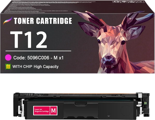 Main image of T12 Toner Cartridge Compatible for Canon T12 5096C006 Magenta Toner Cartridge Work for Canon C1333i C1333iF C1333P MF1333C Printers