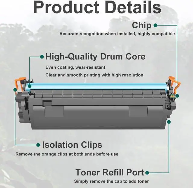 Alt view image 6 of 7 - M232-M237 Black Toner Cartridges High Yield Compatible for HP LaserJet MFP M232-M237 M232e-M237e Printer Black 1400Pages