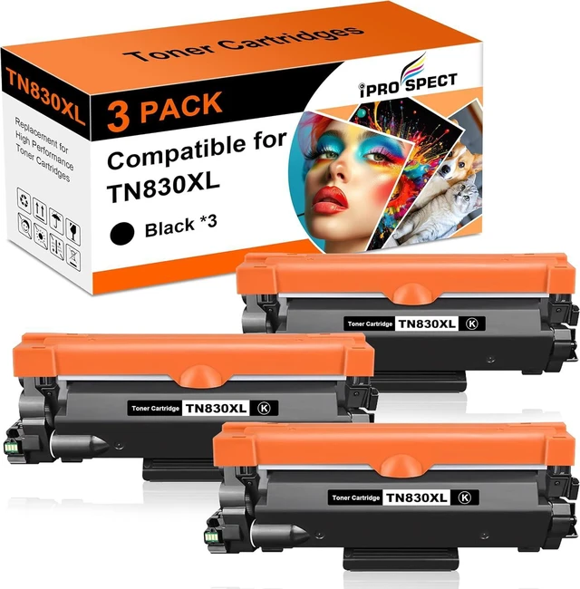 Main image of Compatible TN830 Toner Cartridge Replacement for Brother TN830XL TN830 TN 830 Toner Cartridges with Brother DCP-L2640DW HL-L2460DW HL-L2480DW HL-L2400D HL-L2405W MFC-L2820DW Printer (3 Black)