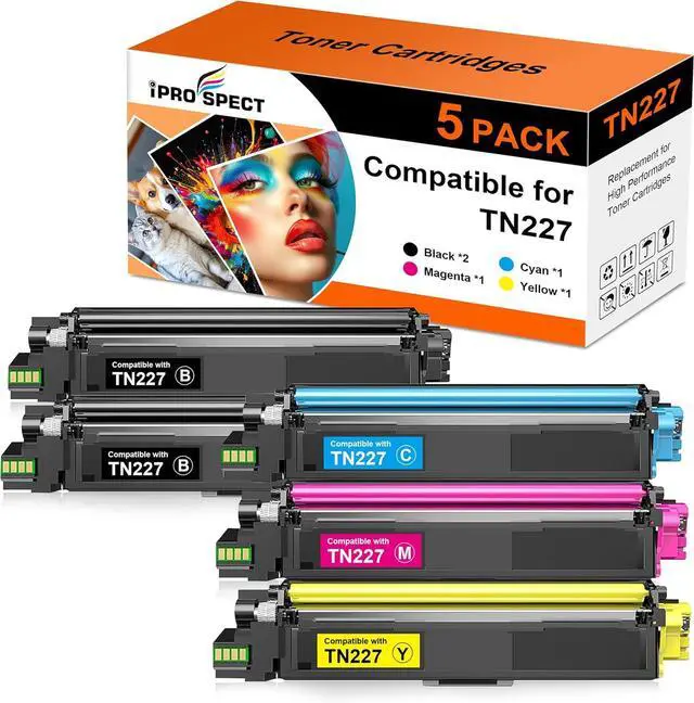 Main image of Compatible TN227 Toner Cartridge Replacement for TN-227BK/C/M/Y High Yield Brother TN227 TN227BK TN223 to use with HL-L3270CDW HL-L3230CDW HL-L3210CW HL-L3290CDW MFC-L3710CDW (5 Pack)