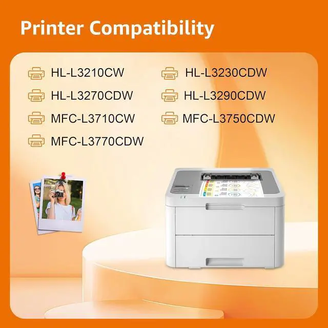 Alt view image 3 of 7 - Compatible TN227 Toner Cartridge Replacement for TN-227BK/C/M/Y High Yield Brother TN227 TN227BK TN223 to use with HL-L3270CDW HL-L3230CDW HL-L3210CW HL-L3290CDW MFC-L3710CDW (5 Pack)