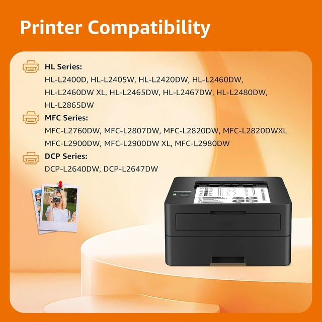 Alt view image 3 of 7 - Compatible TN830 Toner Cartridge Replacement for Brother TN830XL TN830 TN 830 Toner Cartridges with Brother DCP-L2640DW HL-L2460DW HL-L2480DW HL-L2400D HL-L2405W MFC-L2820DW Printer (3 Black)