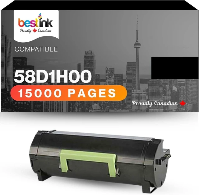 Main image of bestink Compatible 58D1H00 Black Toner Cartridge for Use in Lexmark MS725dvn ,MS821dn/n, MS822de, MS823dn/n, MS825dn, MS826de, MX721ade/adhe, MX722ade/adhe, MX822ade/adtfe/adxe, MX826ade/adtfe