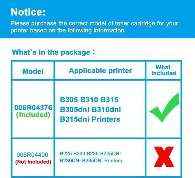 Alt view image 2 of 7 - LCL B305 B310 B315 Black Toner Cartridge Compatible with Xerox 006R04376 Standard Capacity Toner (3,000 Pages) Replacement for Xerox B305 B310 B315 B305dni B310dni B315dni Printer