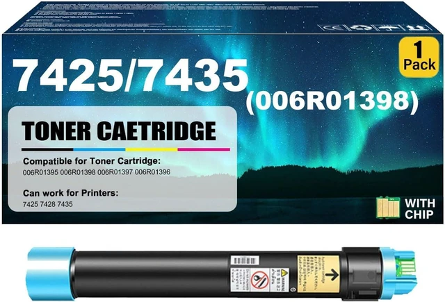 Main image of 7425 7435 Toner Cartridge Compatible for Xerox 7425 7435 006r01398 Cyan Toner Cartridges Work for Xerox WorkCentre 7425 7428 7435 Printers