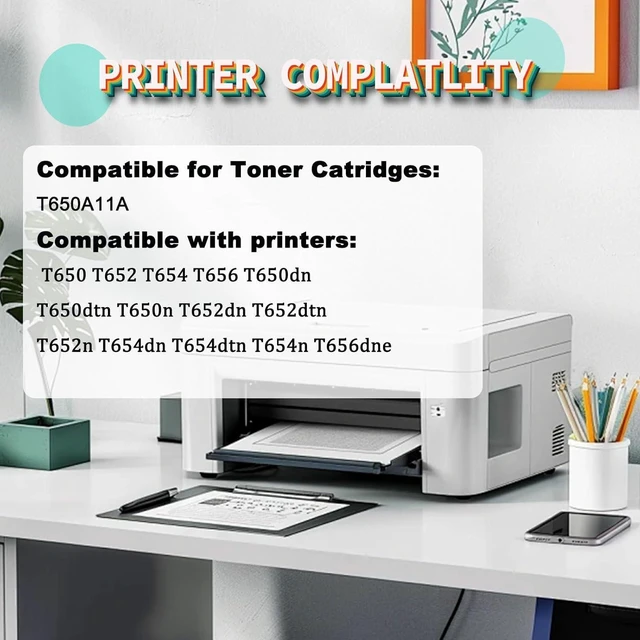 Alt view image 2 of 7 - T650A Toner Cartridge Compatible for Lexmark T650A11A Toner Cartridges Work for Lexmark T650dn T650dtn T650n T652dn T652dtn T652n T654dn T654dtn T654n T656dne Printers