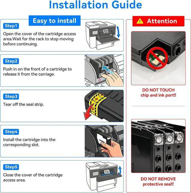 Alt view image 5 of 7 - 962XL Ink Cartridges Combo Pack Replacements for HP 962 XL