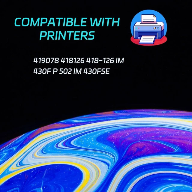 Alt view image 2 of 7 - High Yield IM430F Toner Cartridges Compatible for Ricoh 419078 418126 418-126 IM 430F P 502 IM 430FSE Printers, Clearly Print (3 Pack Black)
