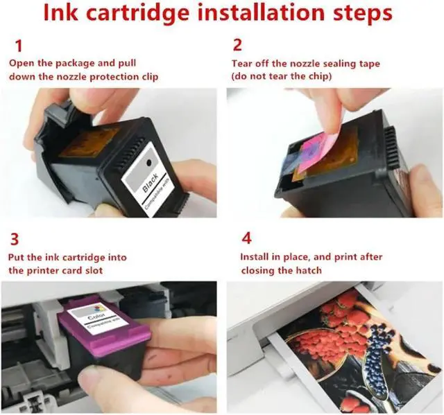 Alt view image 4 of 4 - Regenerative 121XL Refillable Cartridge Compatible With HP Deskjet D2563 F4283 F2423 F2483 F2493 F4213 F4275 Printers With(1set With ink)