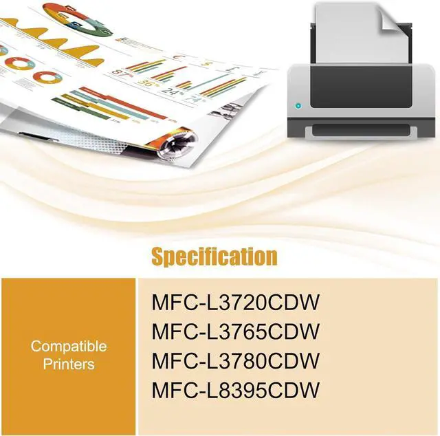 Alt view image 2 of 7 - Compatible with Brother WT-229CL Waste Toner Container Work for Brother MFC-L3720CDW MFC-L3765CDW MFC-L3780CDW Printers (4 Pack Black)