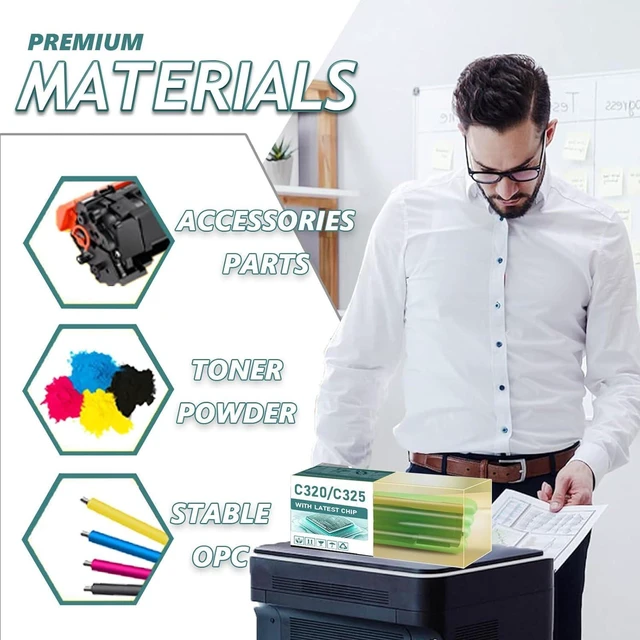 Alt view image 4 of 7 - C320 C325 Toner Cartridge Compatible for Xerox C320 C325 006R04827 Black Toner Cartridges Work for Xerox C320 C325 Printers