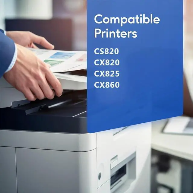 Alt view image 2 of 7 - Compatible for Lexmark CS820 72K1XK0 72K1XC0 72K1XM0 72K1XY0 Toner Cartridge, High Yield Work with CS820 CX820 CX825 CX860 Printer, 8000 Pages(Magenta)