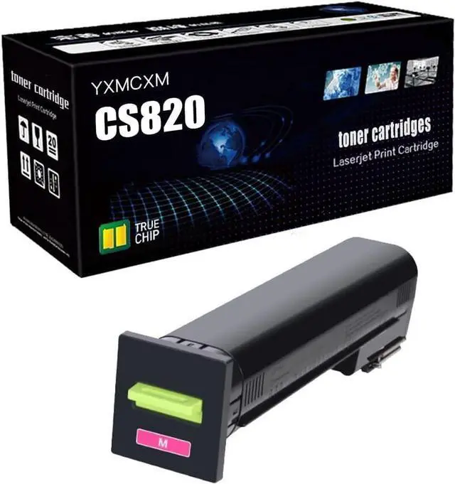 Main image of Compatible for Lexmark CS820 72K1XK0 72K1XC0 72K1XM0 72K1XY0 Toner Cartridge, High Yield Work with CS820 CX820 CX825 CX860 Printer, 8000 Pages(Magenta)
