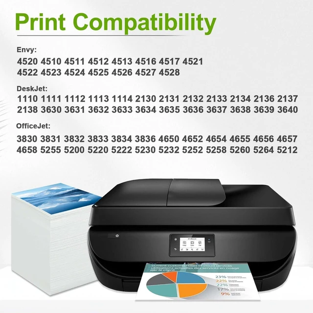 Alt view image 2 of 6 - 63XL Ink Cartridges 2-Pack Compatible Combo Pack Replacement for HP 63 XL Ink Cartridges for Office Jet 4650 5258 5200 3830 5255 4655 4652 5252 Desk Jet 3630 3634 1112 Envy 4510 4520 Printer