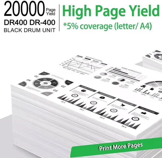 Alt view image 2 of 4 - 2 Pack Drum Unit Compatible with HL-1250 HL-1270n HL-1435 FAX-4100e FAX-4750e FAX-5750e