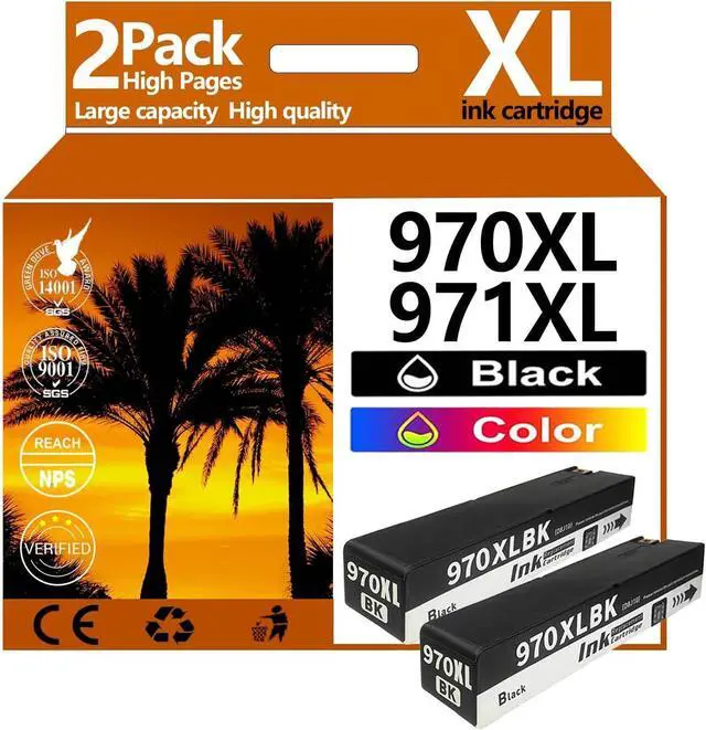 Main image of 970XL 971XL Ink Compatible for HP 970XL 971XL Ink Cartridges Black Color Combo Pack Compatible for HP Ink 970 971 Fit for Officejet Pro X451dn X451dw X476dnMFP X476dwMFP Printer
