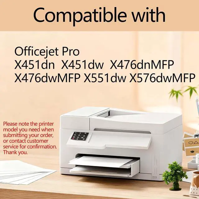 Alt view image 2 of 7 - 970XL 971XL Ink Compatible for HP 970XL 971XL Ink Cartridges Black Color Combo Pack Compatible for HP Ink 970 971 Fit for Officejet Pro X451dn X451dw X476dnMFP X476dwMFP Printer
