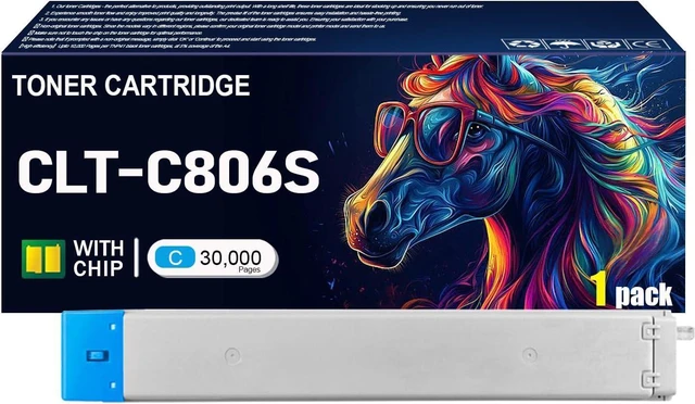 Main image of CLT-806S Toner Cartridge Compatible for Samsung CLT-806S CLT-C806S Cyan Toner Cartridges Work for Samsung MultiXpress X7500GX X7500LX Printers