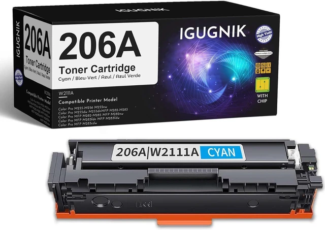Main image of 206A | W2111A Cyan Toner Cartridge High Yield 206A | W2111A Compatible 206A Toner Cartridge Replacement for HP Color Pro MFP M283fdw M283cdw M283fdn M282nw M255dw M255nw M283 M255 Printer-1C