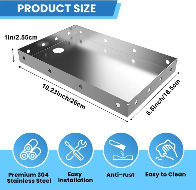 Alt view image 3 of 6 - 304 Stainless Steel Printers Tray10.2 x 6.5 Inch Heavy Duty Printer Shelf for POS KDS, Wall & Shelf Mountable Printer Holder for Office, Retail Store and Restaurant Etc.