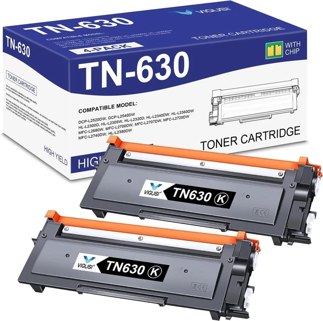 Main image of TN630 TN660 Black Toner Cartridge Compatible TN 660 TN-660 TN-630 TN 630 Replacement for Brother TN 630 660 Toner Cartridge HL-L2300D HL-L2360DW MFC-L2740DW MFC-L2700DWR DCP-L2540DN Printer (2Pack)