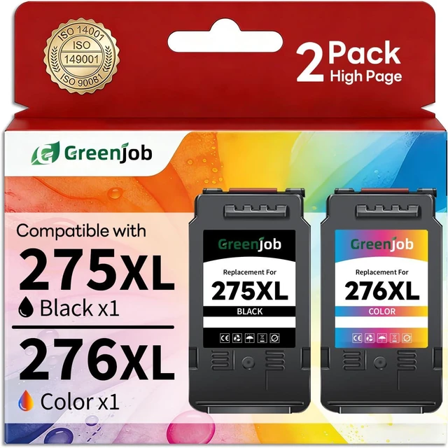 Main image of 275XL 276XL Ink Cartridges Combo Pack Replacement for Canon 275XL 276XL PG-275XL CL-276XL Printer Ink for Canon Pixma TS3500 TS3520 TS3700 TS3720 TS3722 TR4700 TR4720 TR4722 Printer (1 Black, 1 Color)