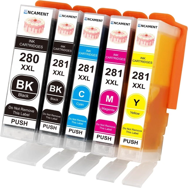 Main image of 280XL 281XL PGI-280XXL CLI-281XXL Ink Cartridges Compatible with Canon PIXMA Printers TS702 TS702a TR8620 TR8620a TR7520 TS6320 TS9520a
