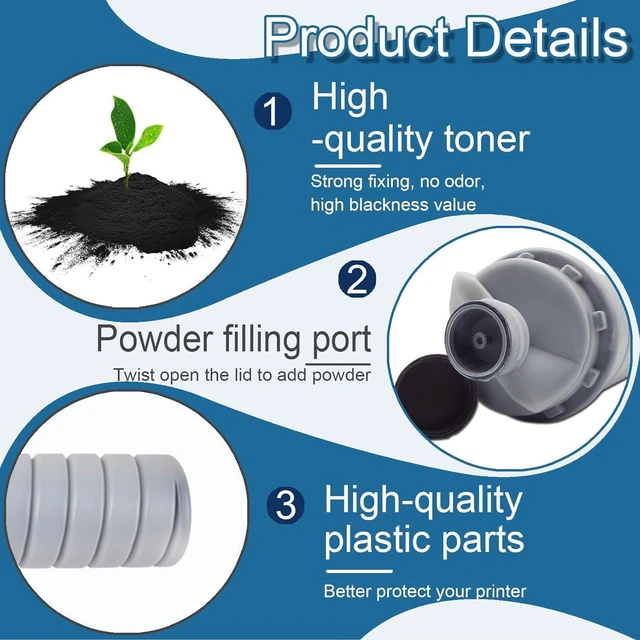 Alt view image 4 of 7 - 841332 Toner Cartridge Compatible for Ricoh Type 6110D 6075 841332 Toner Cartridges Work for Ricoh Aficio 1060 1075 2051 2060 2075 AP900 MP 5500 6000 6001 6500 Printers